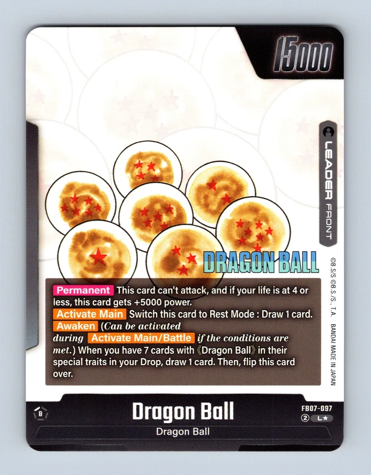 Shenron FB07-097 Leader Gold Manga Booster 02 Dragon Ball Card English - Image 2 of 2