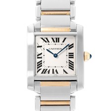 Cartier Tank Francaise W51006Q4 2301 25mm Medium Steel Yellow Gold Ladies Watch