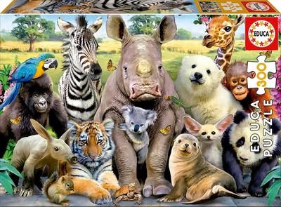 Educa - Lustige Zootiere - Puzzle 300 Teile | Howard Robinson | Deutsch | Spiel