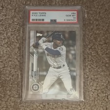 2020 Topps #64 Kyle Lewis Seattle Mariners Rookie Card - PSA 10 GEM MINT. rookie card picture