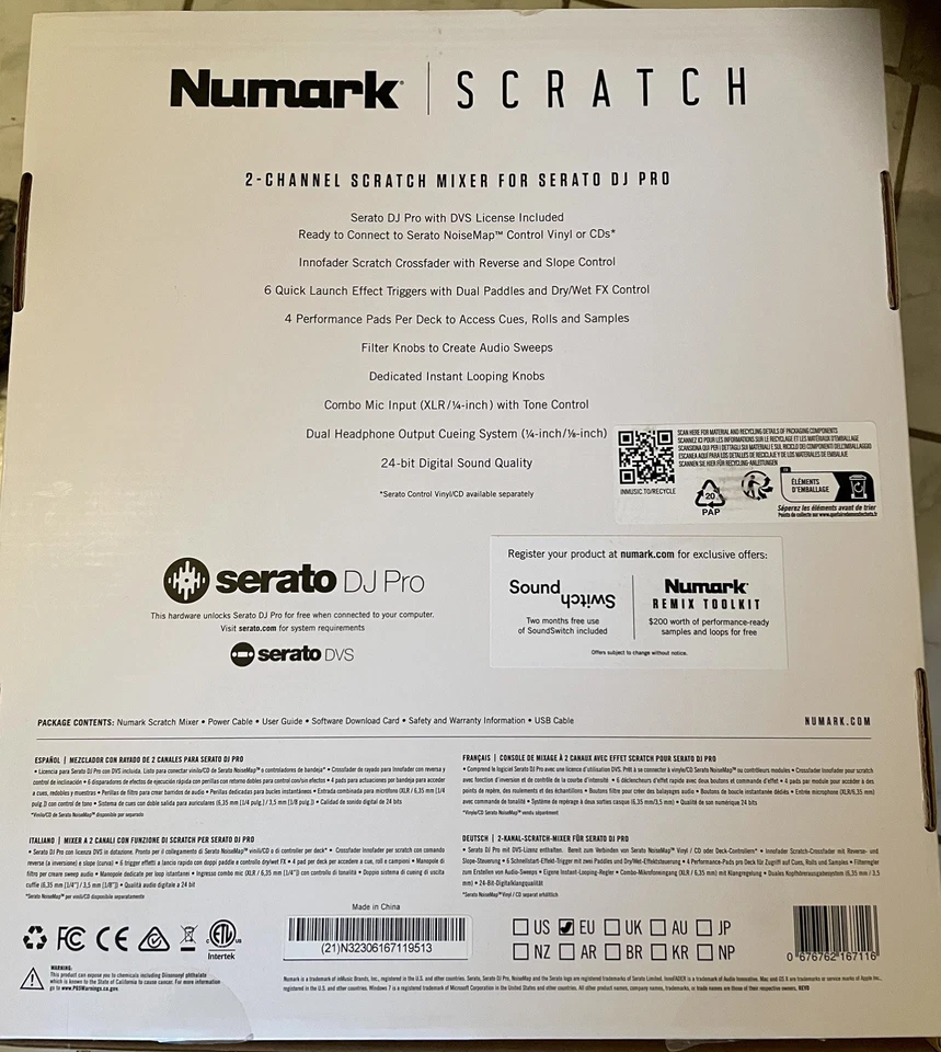 1x Numark Scratch 2-Kanal Battle-Mixer mit Serato DJ Pro Lizenz OVP wie Neu !! - Bild 3 von 4