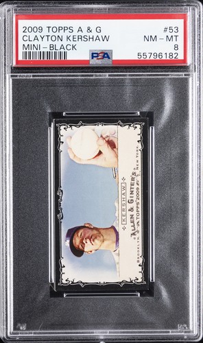 2009 ALLEN & GINTER MINI-BLACK #53 CLAYTON KERSHAW PSA 8