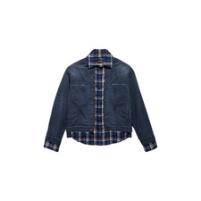 BALENCIAGA $2890 Navy Patched Shirt Jacket New & Authentic