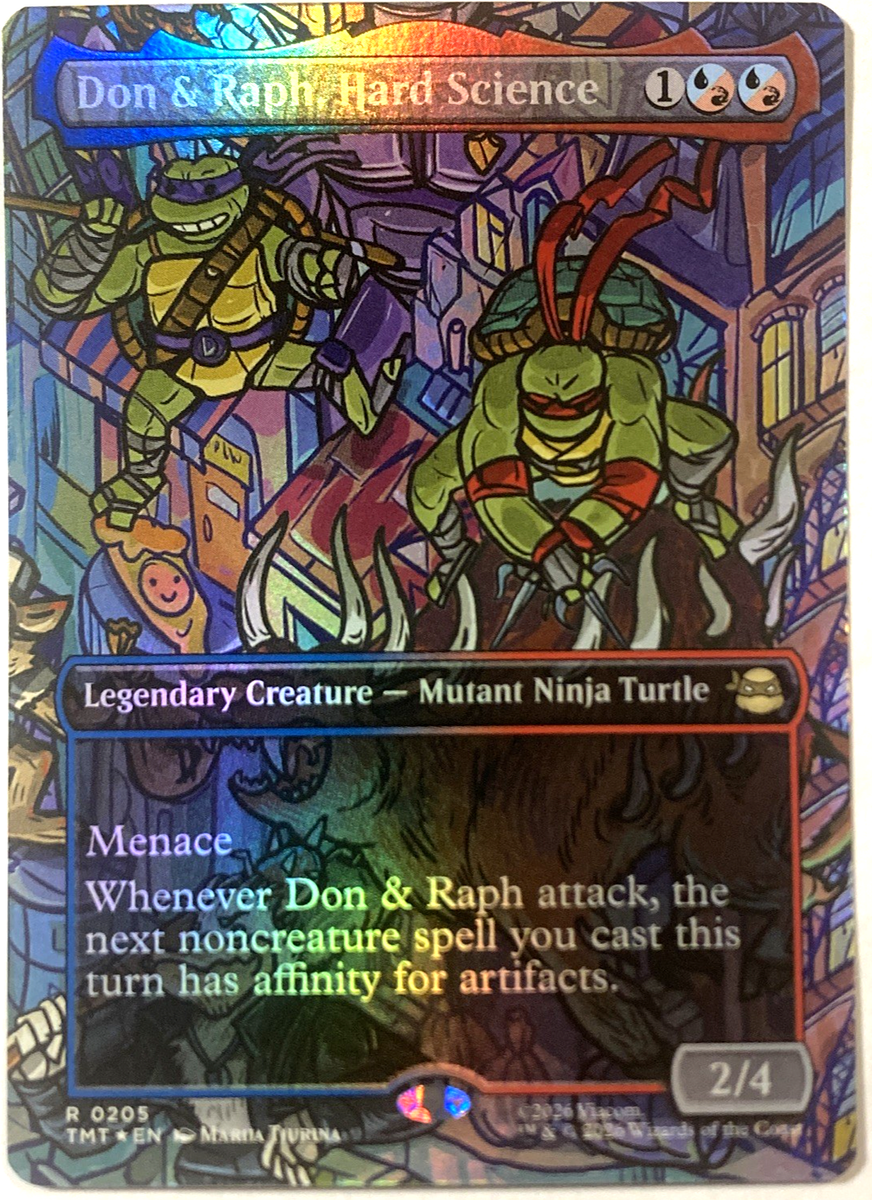 MTG Don & Raph, Hard Science (Borderless Foil) Teenage Mutant