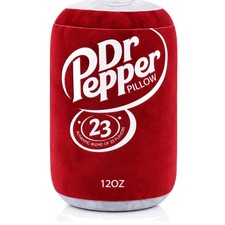 Dr Pepper Pillow  Soft Plush Soda Can Design  Funny Decorative Throw Pillow