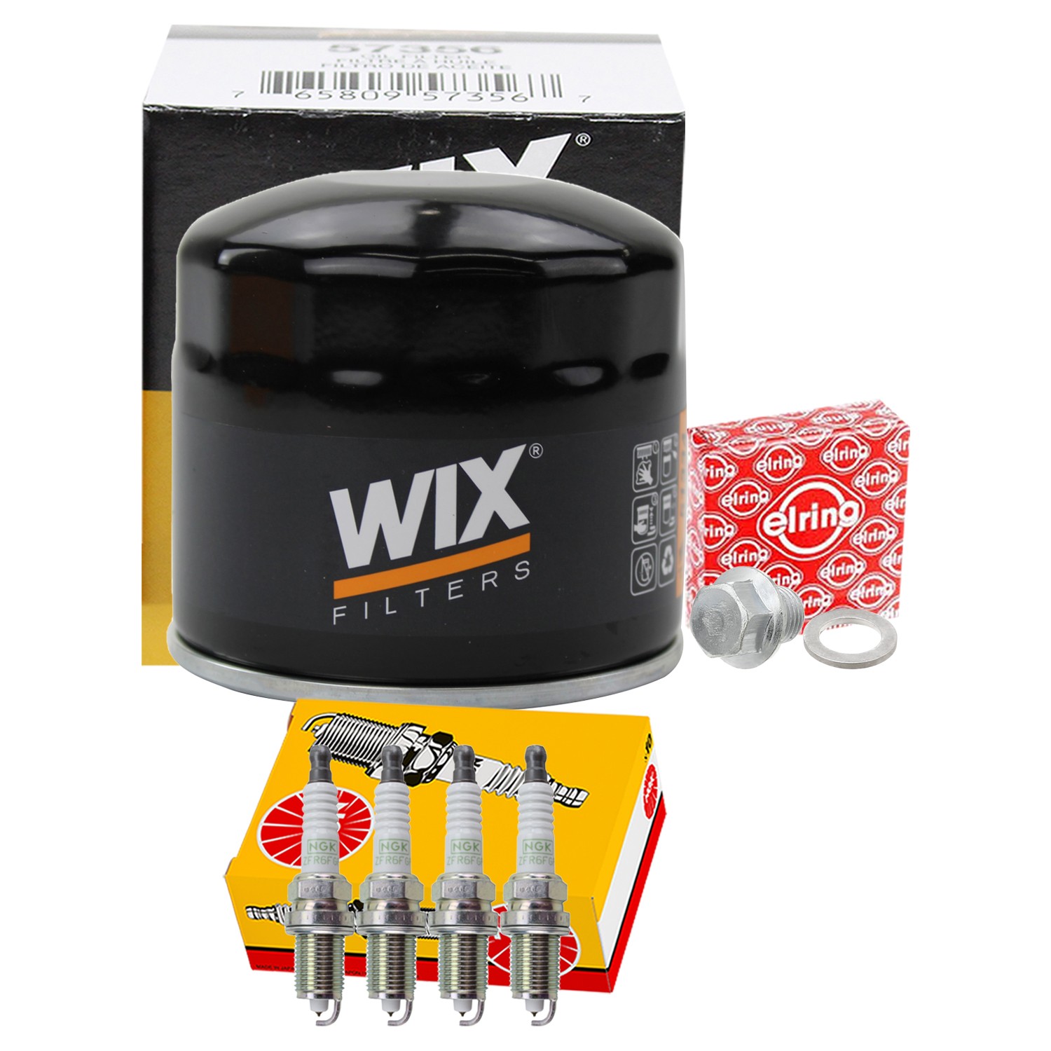 Wix Engine Oil Filter  NGK 4 Platinum Spark Plugs kit for CR-V Prelude L4 DOHC