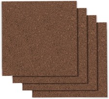 Quartet Cork Tiles, Bulletin Board Panels 12"x12"x3/8", 4 Pack