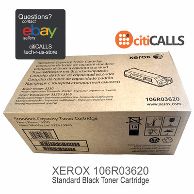 Xerox 106R03620 Phaser 3330 WC 3335 3345 Stan-Cap Toner Cartridge 2.6K Pg Black