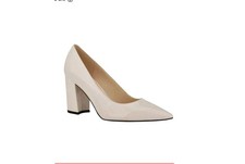 Rare Nine West Cara Women’s White Patent Leather Pointed Toe Pumps Sz 9.5M