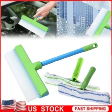 Recyclable Silicone Window Squeegee Kit,Streak-Free Glass Cleaner with Scraper