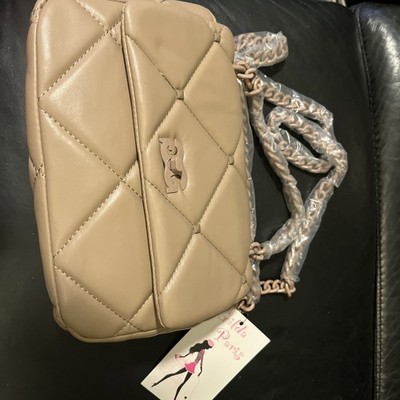 NEW Stylish GILDA Paris Dark Tan Quilted Messenger Shoulder Bag Crossbody NWT
