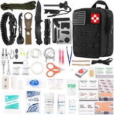 Survival Gear Kit: 216 Pcs First Aid, Emergency Tools for Camping  Hiking