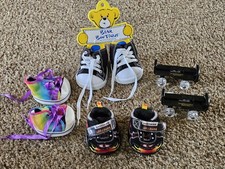 Build-A-Bear Workshop Roller Skates & 3 Pairs Shoes Colorful Sketchers