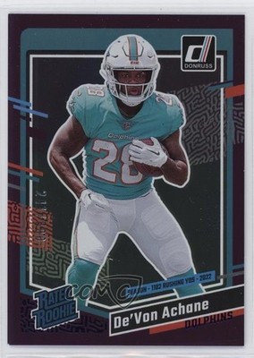 2023 Panini Donruss Rated Season Stat Line 241/500 De'Von Achane Rookie RC 16wc