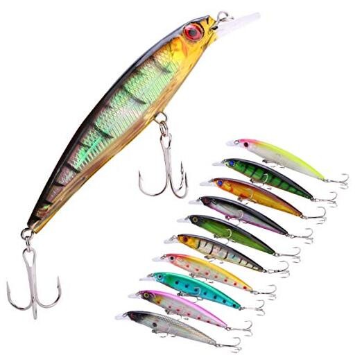 6-Piece Minnow Crankbait Swimbait Set for Bass Boat Fishing