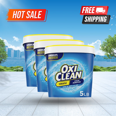 [HOT SALE] OxiClean Versatile Stain Remover Powder 5 lb Laundry Home 3 Pack