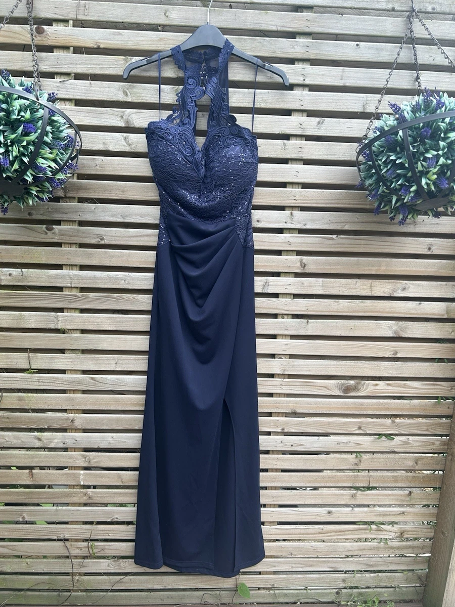 knee length dresses for ladies Poser Sequin Bust Split Maxi Dress Red main image 1