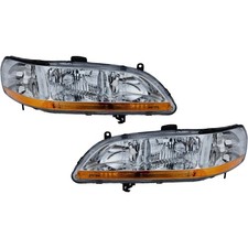Left Right Headlight For Honda Accord 2001-2002 Dx Ex Lx Se Value Pkg Halogen