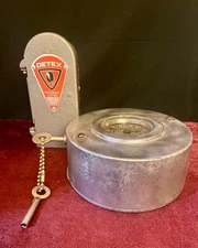 Vintage Detex WatchClock with 2 Keys and Watchman's Station #21 with Key.
