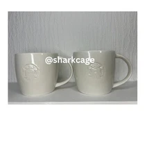 Starbucks Porcelain Mug Venti For Here Series Set Of 2 White Original Mug