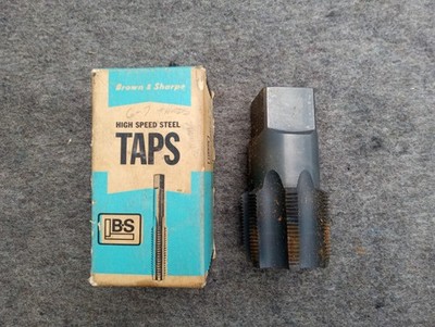 Brown and Sharp 2'' NPT thread tap with box. Excellent condition Pipe thread tap