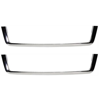 Pair Bumper Face Bar Trims Molding Step Pads Set of 2 Front Driver & Passenger