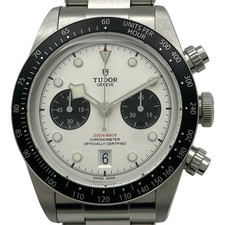TUDOR Heritage Black Bay Chrono 79360N White Stainless Steel Automatic #OK1101