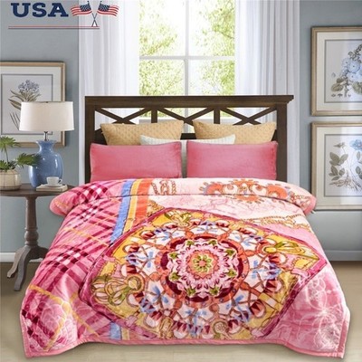Premium Fleece Plush Blanket Ultra Soft King Queen Cozy Warm Home Decor New