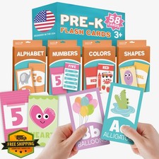 Hadley Designs Toddler Flash Cards ABC Numbers Shapes