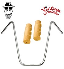 Original Lowrider 22" 22.2 Ape Handlebar Chrome 0214 120mm Grips Solid/Beige