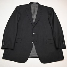 Hart Schaffner Marx 48R Gray Wool USA Made Mens Blazer Suit Jacket Sport Coat