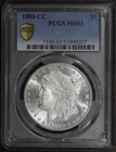 1880-CC (MS63) Morgan Silver Dollar $1 PCGS - Blast White