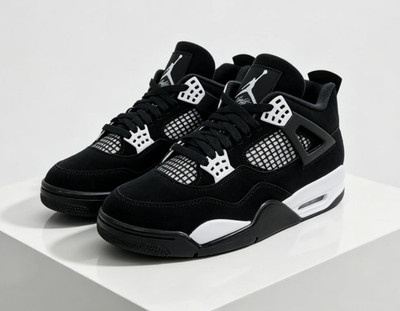 US Men's Jordan 4 ''White Thunder'' Retro Basketball Shoes Mid Top