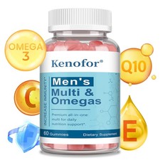 Men's Organic Multi Omegas Vitramins Gummies 60ct  Mineral  vitamin supplements