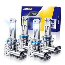 9005 9006 Light Bulbs Combo, Super Bright 6000K Cool White, 1:1 Mini 9005 9006