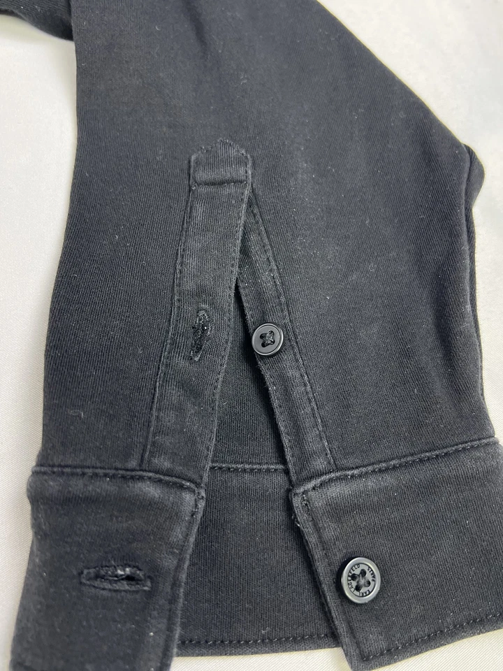 Karl Lagerfeld Pullover Shirt Mens Large Long Sleeve Polo Button Classic Top - Image 3 of 4