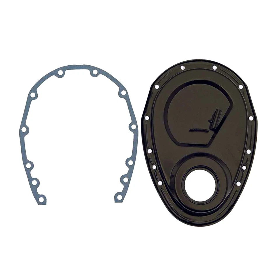 For Cadillac Brougham 1990-1992 Timing Cover | Steel Material | Black | 12523974 - Image 2 of 4