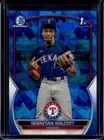 2023 Bowman Chrome Sapphire Sebastian Walcott 1st Prospect #BCP-189 Rangers