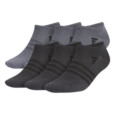 adidas Mens Superlite No Show Socks (6-Pair Pack) Low Profile Below Ankle - M