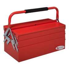DURHAND Professional Metal Tool Box, 3 Tier 5 Tray Cantilever Storage Cabinet wi
