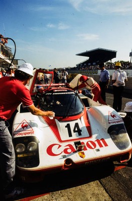 Jonathan Palmer Jan Lammers GTi Engineering Porsche 956 24 Hours o- Old Photo 1