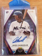 Jazz Chisholm 2021 Topps Tribute Rookie Purple Auto 21/50