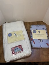 Pottery Barn Kids Transportation CRIB Skirt  Sham NIP Cars Planes Etc
