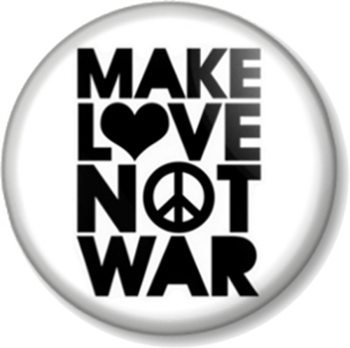 Make Love Not War 25mm 1 Pin Button Badge Ban The Bomb Sign Hippie Peace Symbol Ebay