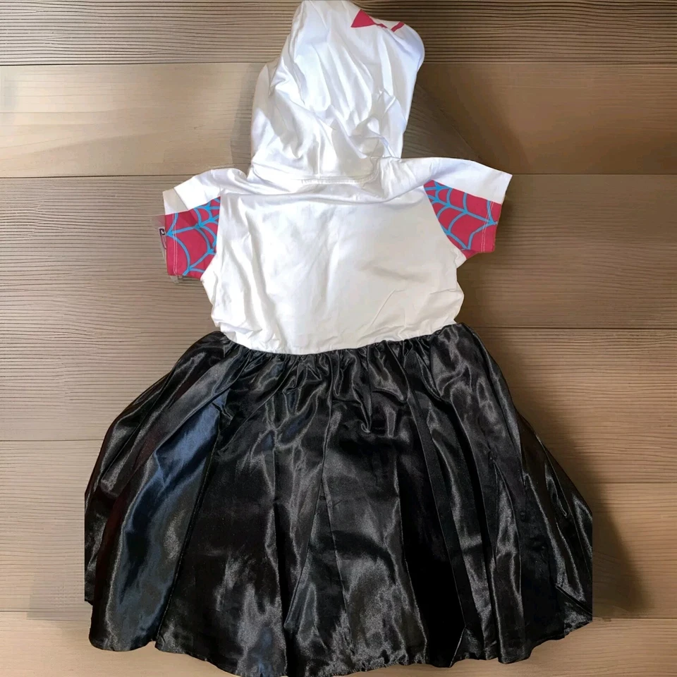 Новый с Ярлыками Marvel Spider-Gwen девочек пуловер косплей с капюшоном платье sz L + Хэллоуин/Schoo - Изображение 2 из 4