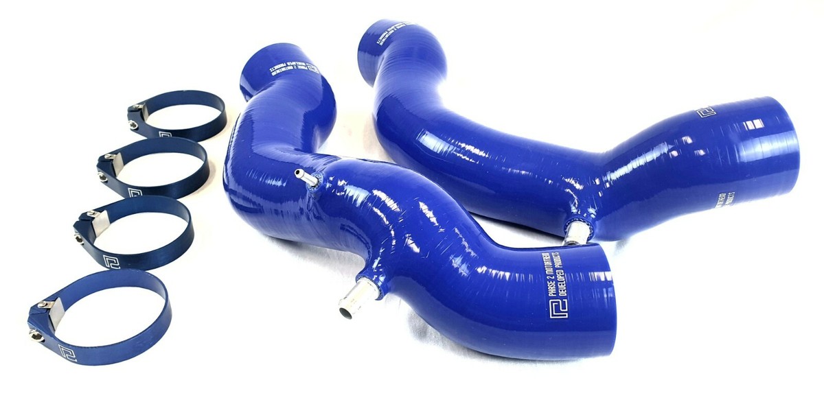 れもん　オーダー P2M Silicone Accordion Turbo Hose Kit BLUE for Nissan Z32