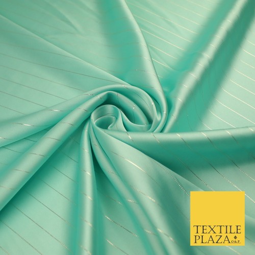 16 COLOURS - Fine Lurex Striped Silky Smooth Sateen Satin Fabric Drape Lining - Picture 31 of 49