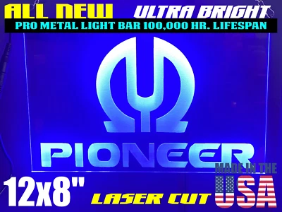 Pioneer sign led neon light / studio / Bar / garage / car