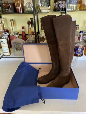 Stuart Weitzman Boots B Walnut 5050 Over Knee Boots Leather