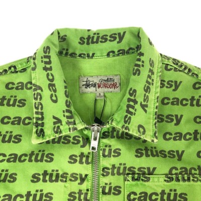 Stussy x CPFM Cactus Plant Flea Market ZIP WORK JACKET Green Stussy x CPFM Cactus Plant Flea Market ZIP WORK JACKET Green